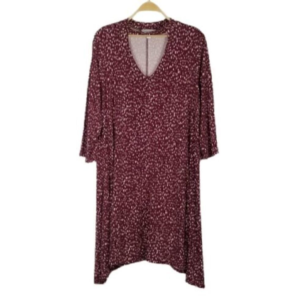 BOUTIQUE Polka Dot Printed Choker Neck Swing Dress